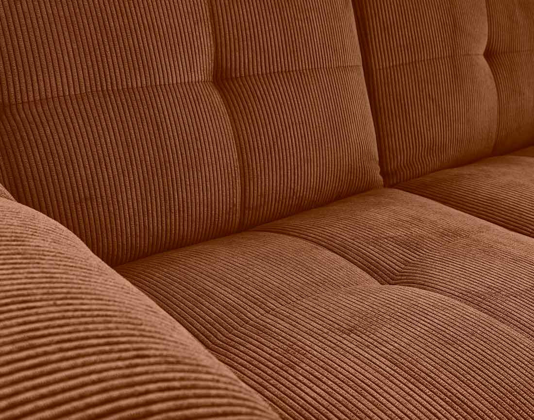 Canapé convertible clic-clac 2 places en velours côtelé Philae