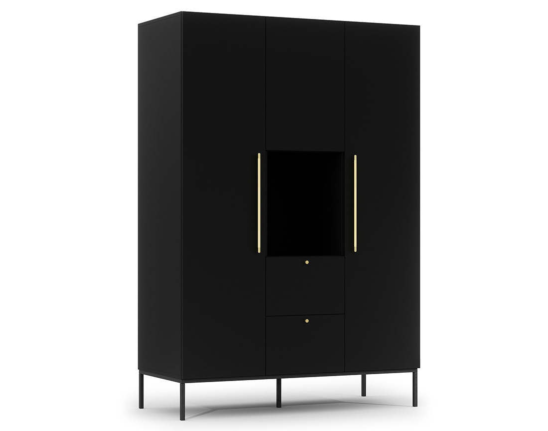 Armoire noir 135x200 cm Felicia