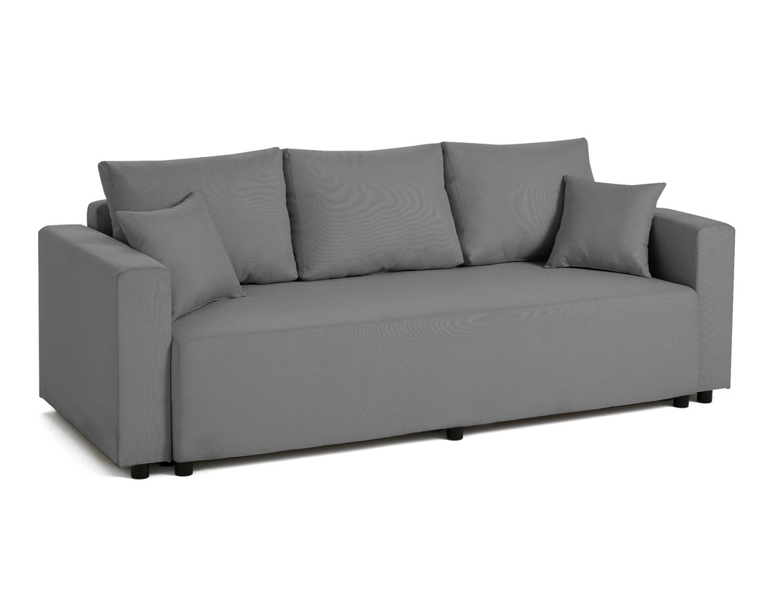 Canapé 3 places convertible avec coffre en tissu Regala