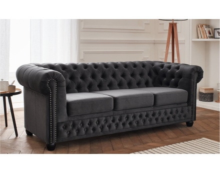 Canapé Chesterfield 3 places en velours William