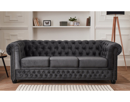 Canapé Chesterfield 3 places en velours William