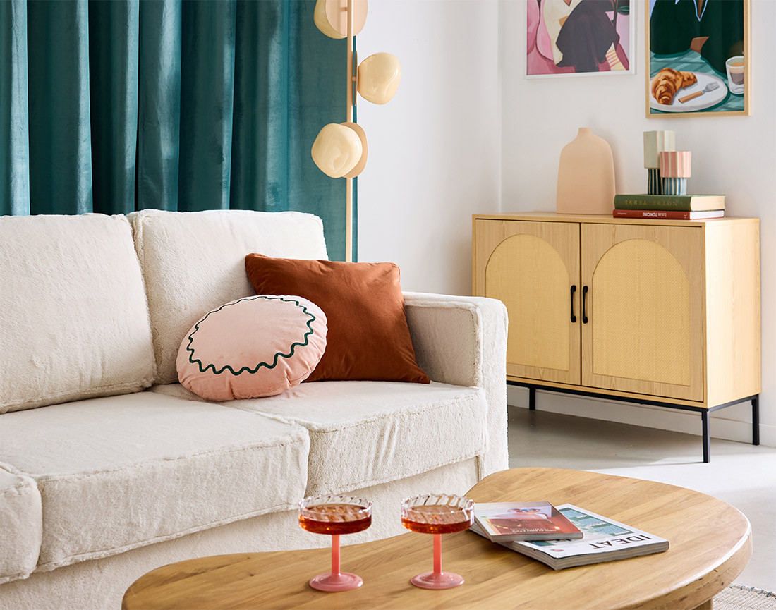 Buffet bas bois 2 portes 100 cm Nagato