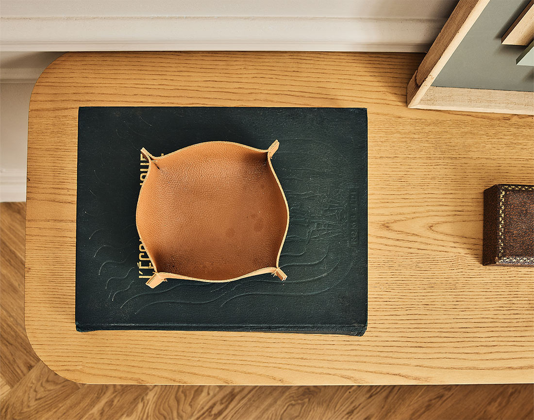 Console bois plaqué chêne et cannage 120 cm Milazzo