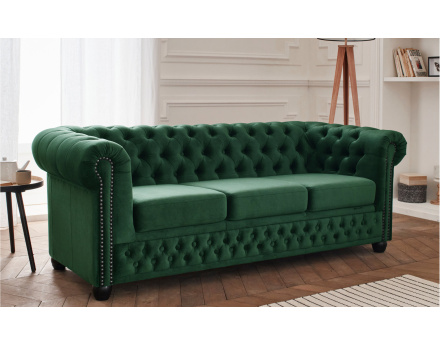Canapé Chesterfield 3 places en velours William