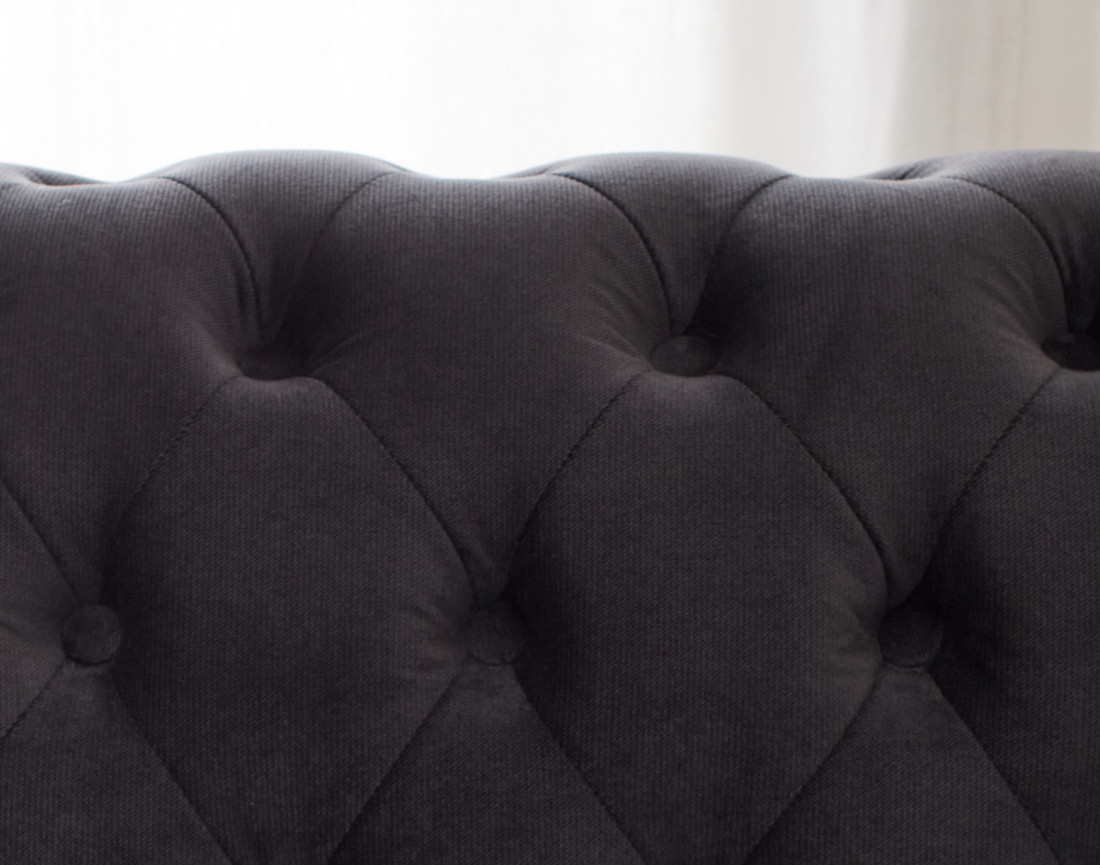 Canapé Chesterfield d'angle droit 4 places en velours William