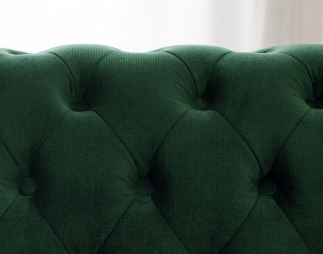 Canapé Chesterfield d'angle droit 4 places en velours William