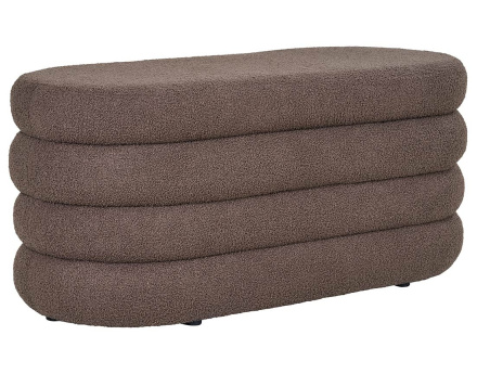 Pouf avec rangement en tissu bouclette Neo