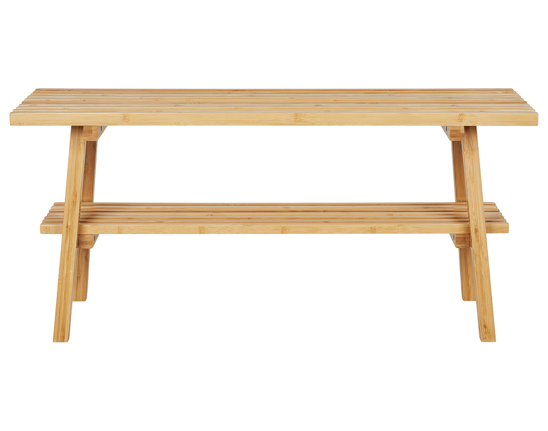 Banc avec rangement bambou naturel 70 cm Saona
