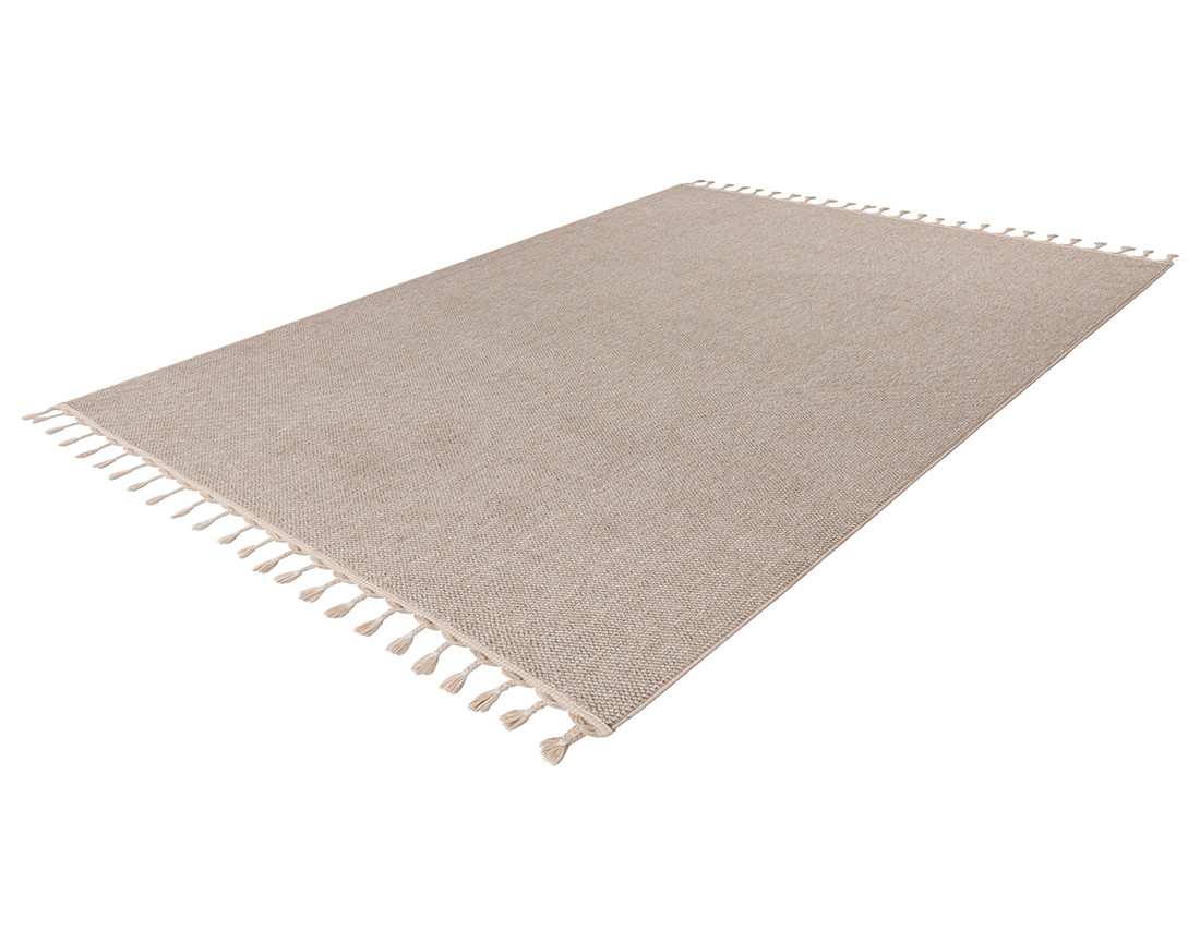 Tapis rectangulaire uni taupe Elma