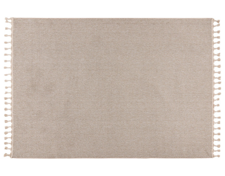 Tapis rectangulaire uni taupe Elma