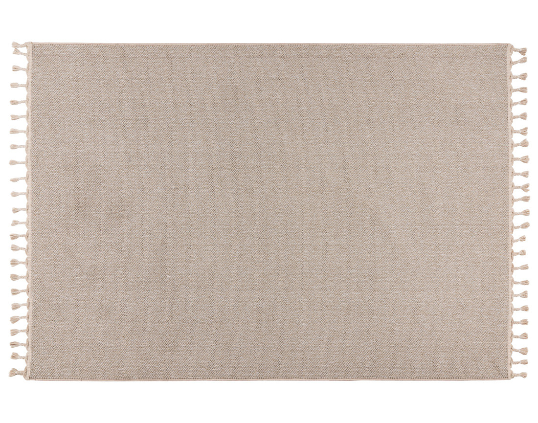 Tapis rectangulaire uni taupe Elma