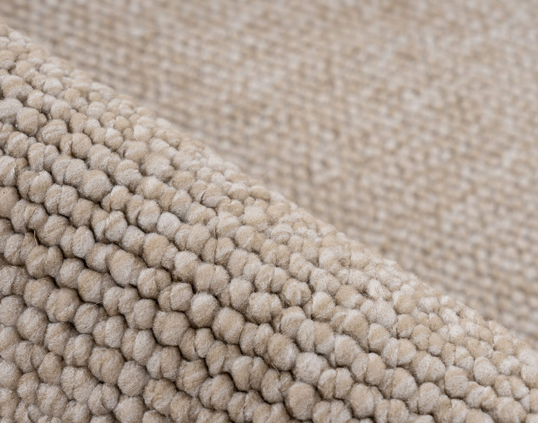 Tapis rectangulaire uni taupe Elma