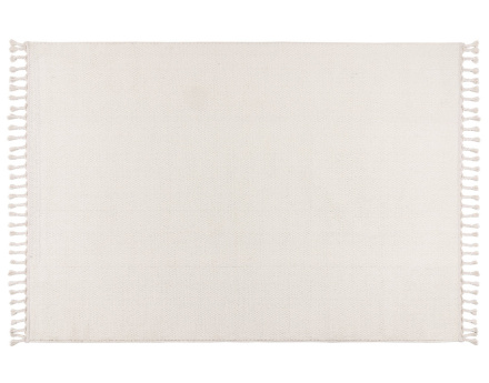 Tapis rectangulaire uni blanc Elma