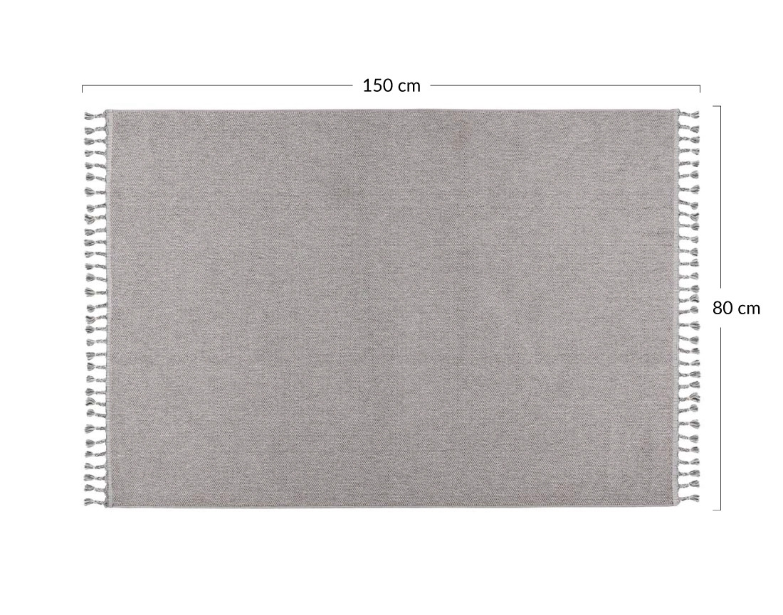 Tapis rectangulaire uni gris Elma