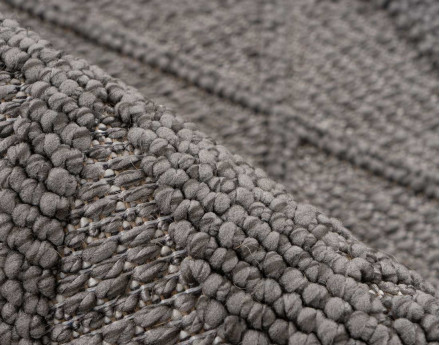 Tapis rectangulaire motif géométrique gris Elma