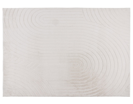 Tapis rectangulaire motif abstrait blanc Lovely