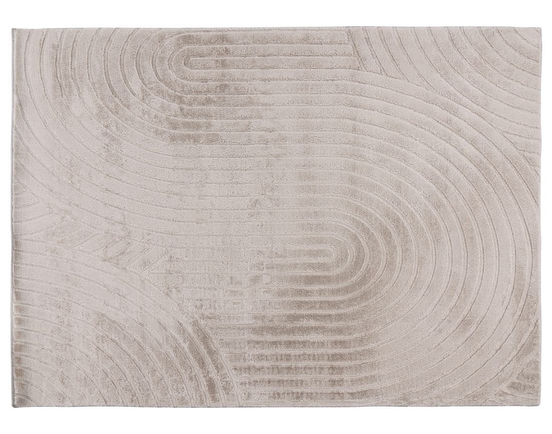 Tapis rectangulaire motif abstrait taupe Lovely