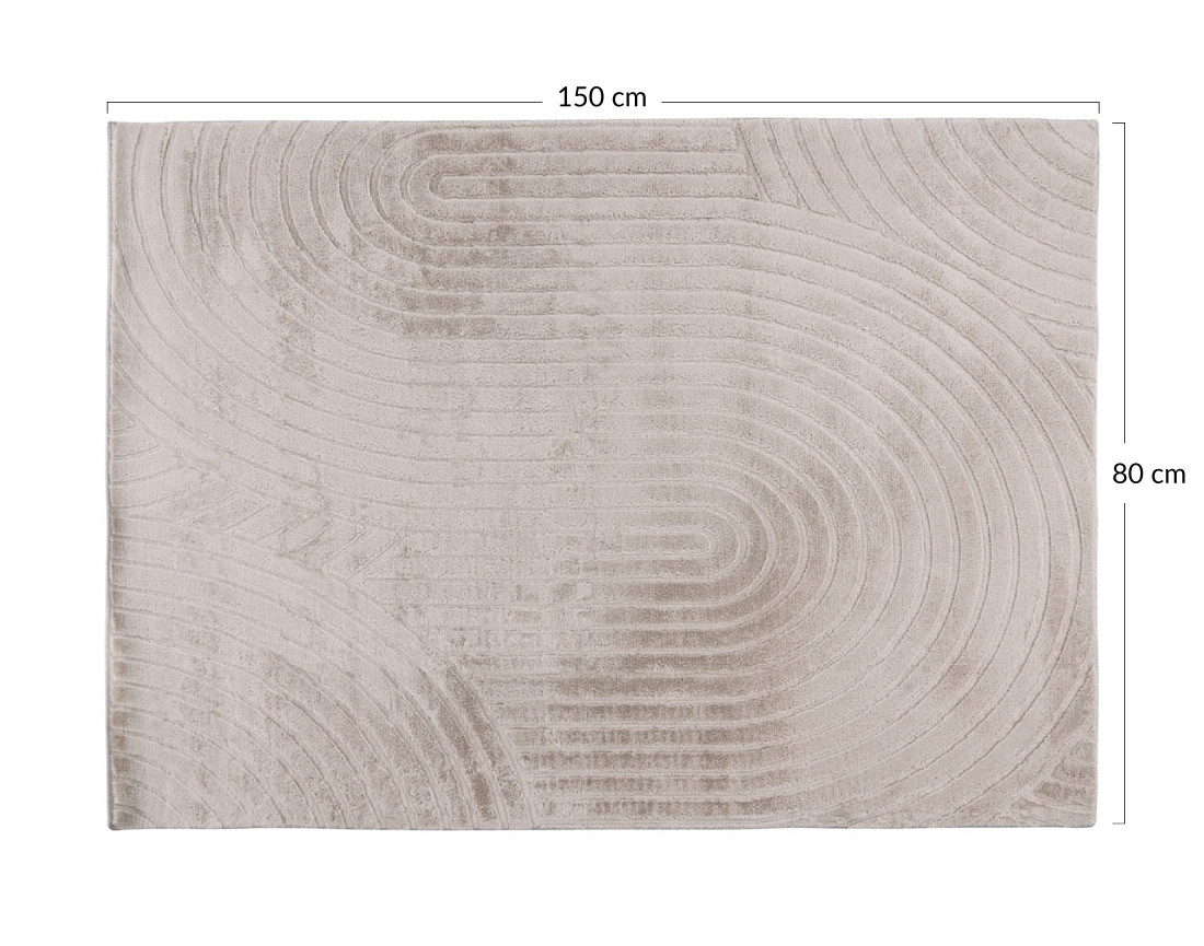 Tapis rectangulaire motif abstrait taupe Lovely