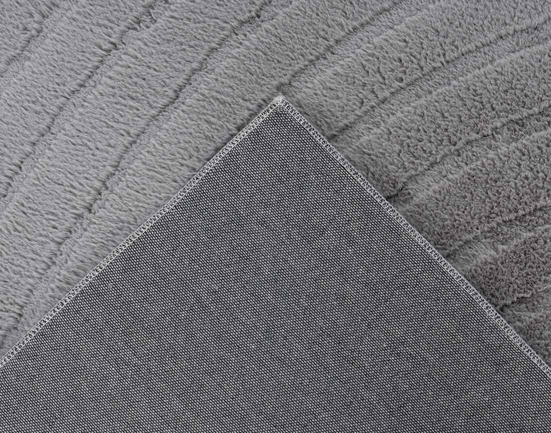 Tapis rectangulaire motif abstrait gris anthracite Lovely