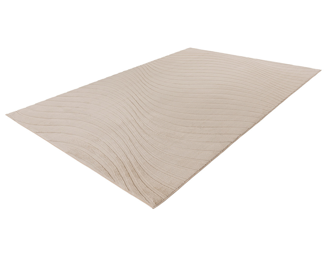 Tapis rectangulaire motif courbe crème Lovely