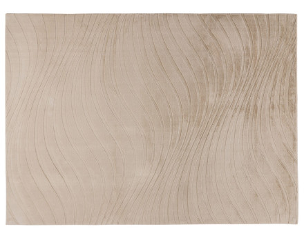 Tapis rectangulaire motif courbe crème Lovely