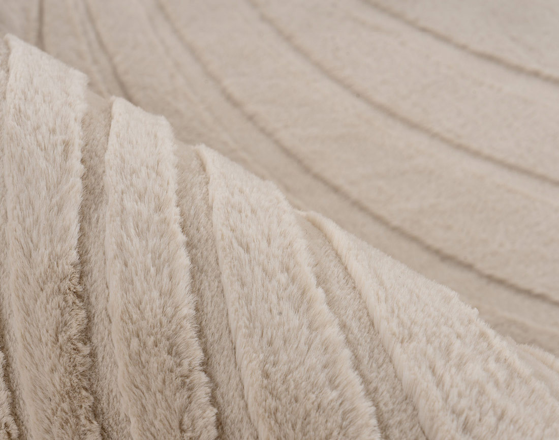 Tapis rectangulaire motif courbe crème Lovely