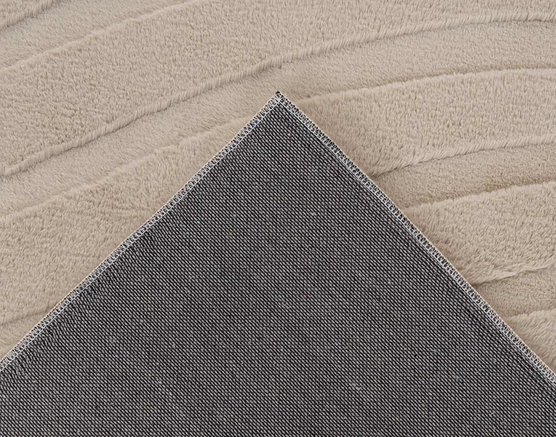 Tapis rectangulaire motif courbe crème Lovely