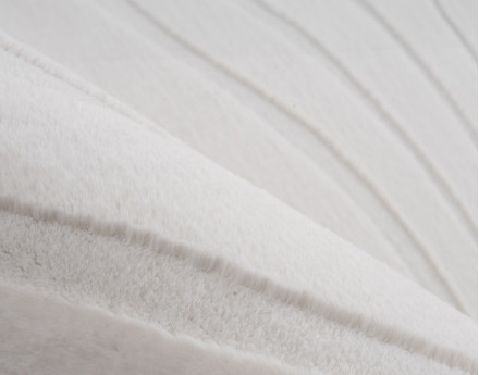 Tapis rectangulaire motif courbe blanc Lovely