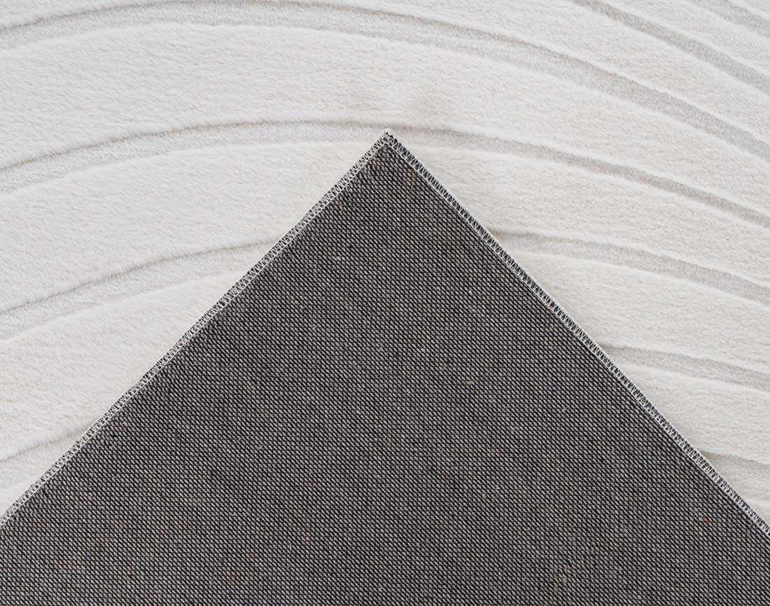 Tapis rectangulaire motif courbe blanc Lovely