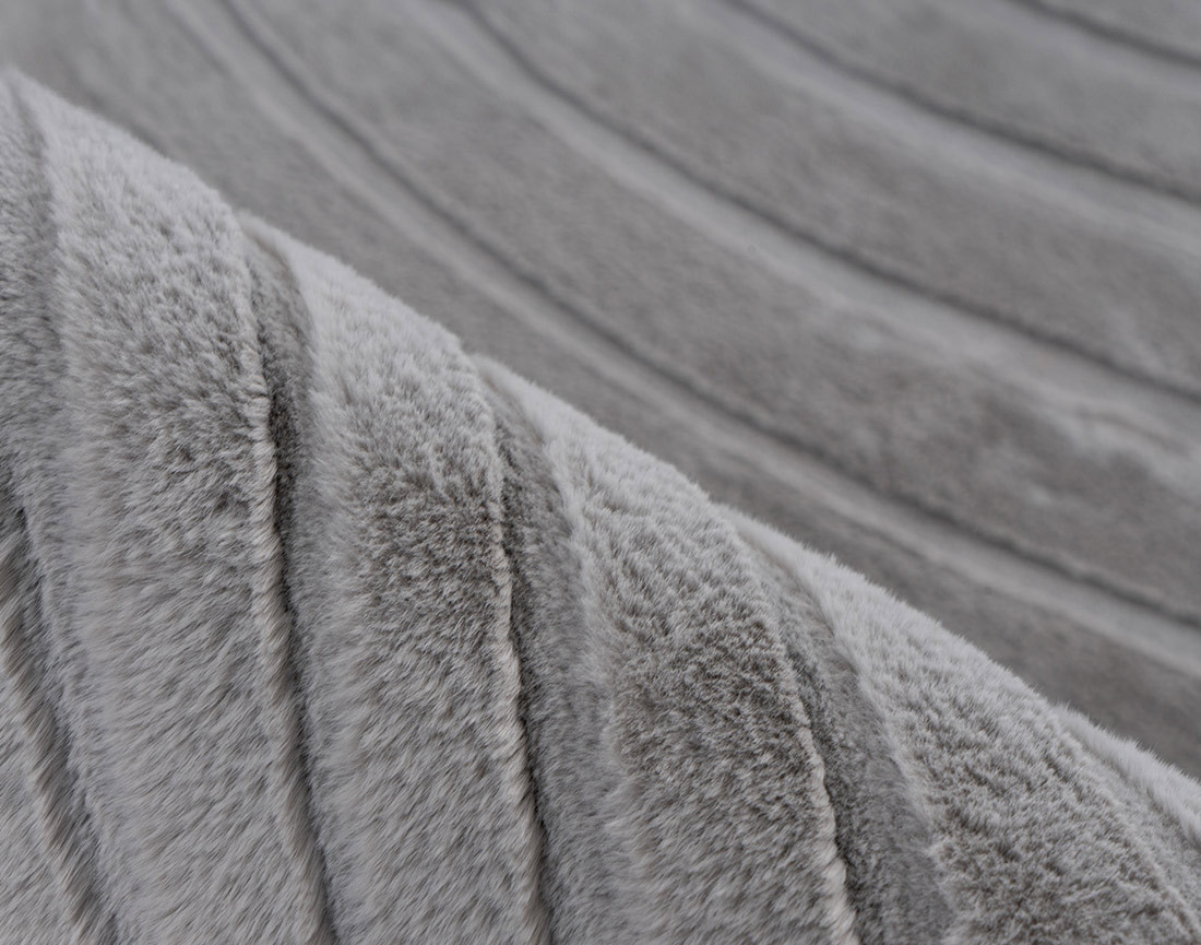 Tapis rectangulaire motif courbe gris anthracite Lovely