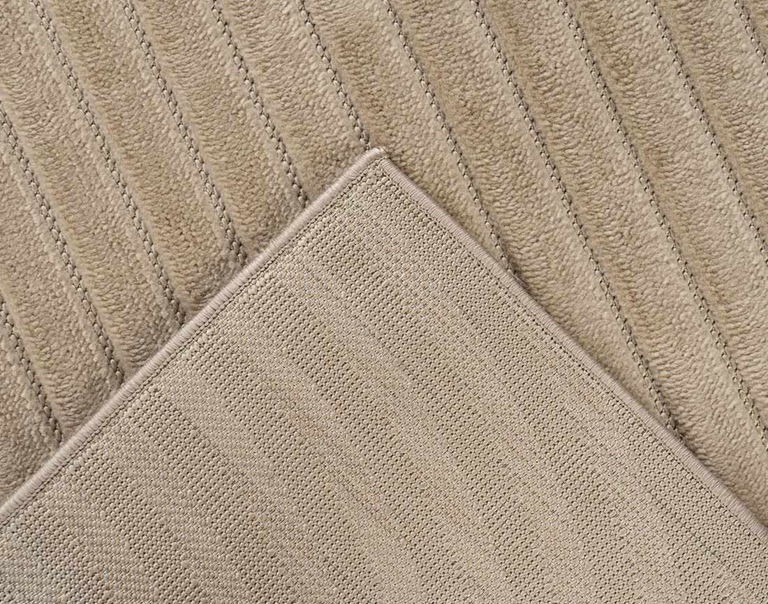 Tapis rectangulaire motif abstrait intérieur et extérieur beige Rio