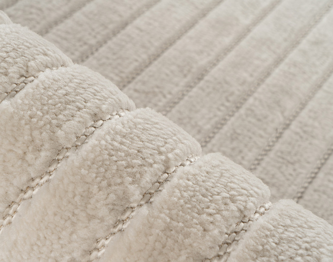 Tapis rectangulaire motif abstrait intérieur et extérieur blanc Rio