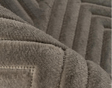 Tapis rectangulaire motif géométrique intérieur et extérieur taupe Rio