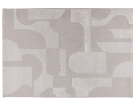 Tapis rectangulaire motif bohème taupe Telio