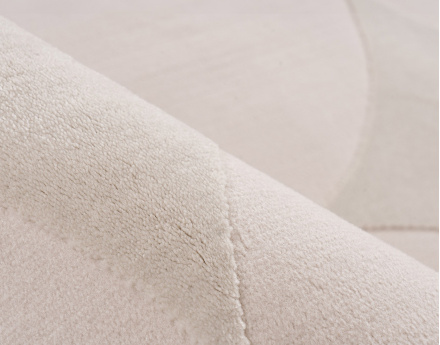 Tapis rectangulaire motif géométrique beige Telio