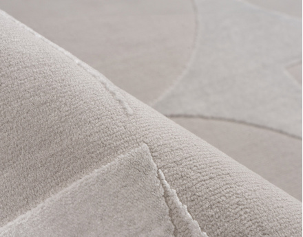 Tapis rectangulaire motif géométrique taupe Telio