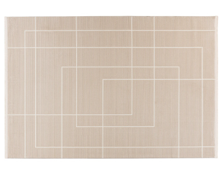 Tapis rectangulaire motif graphique beige Telio
