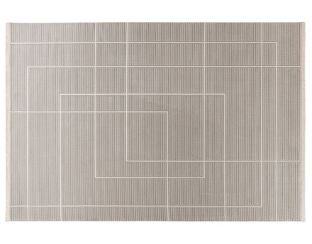 Tapis rectangulaire motif graphique taupe Telio