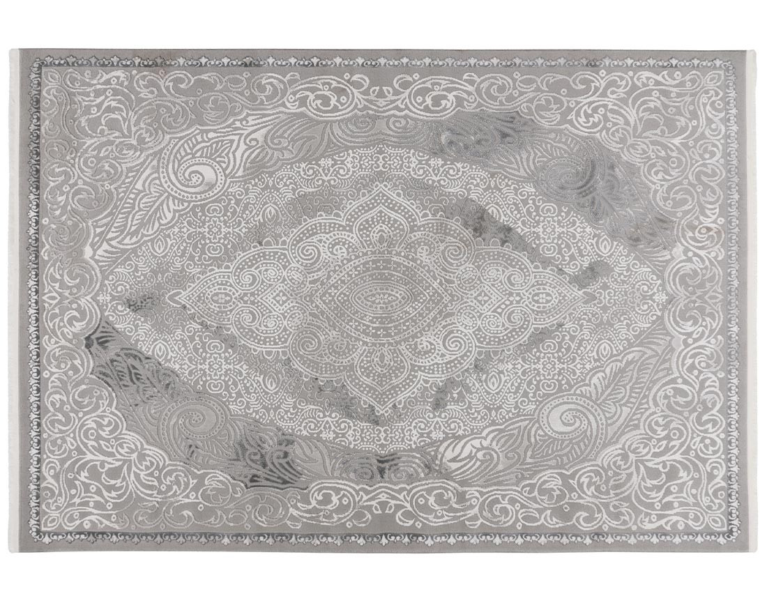 Tapis rectangulaire motif oriental gris anthracite Telio