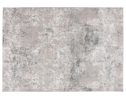 Tapis rectangulaire motif relief gris Telio