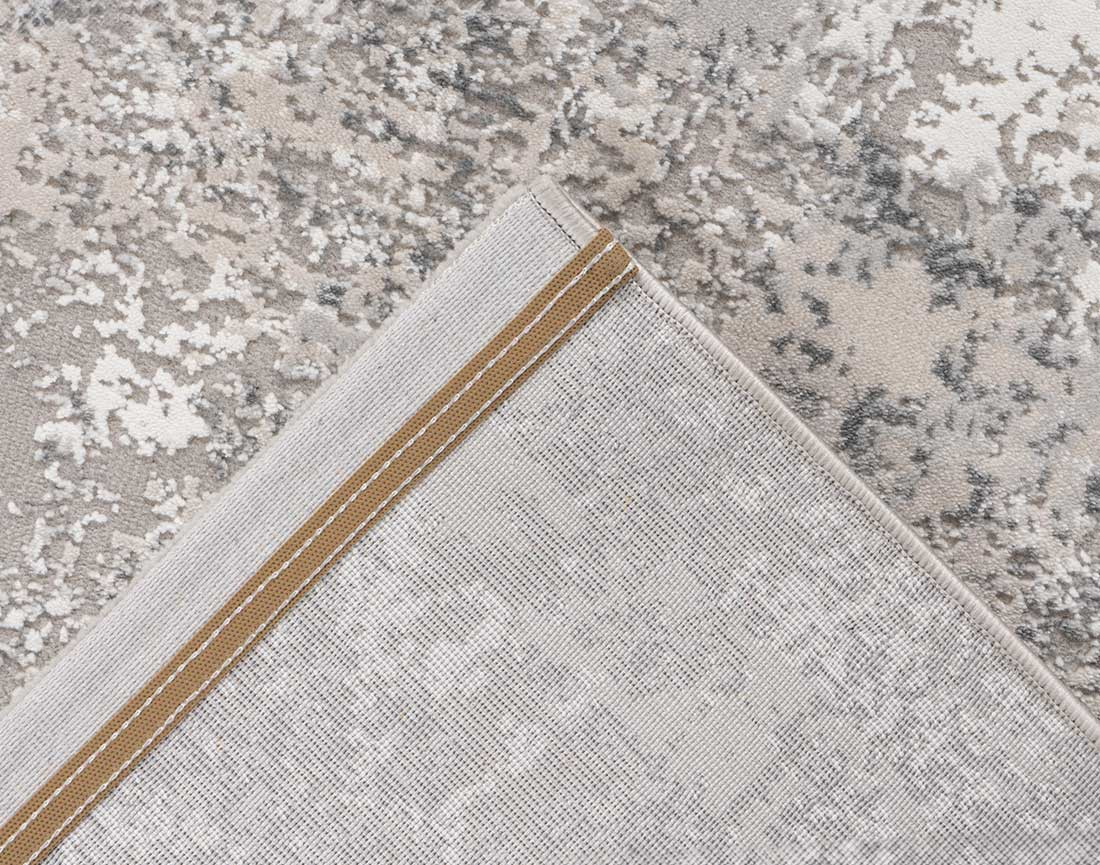 Tapis rectangulaire motif relief gris Telio