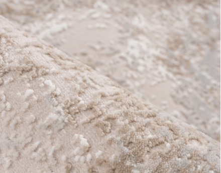 Tapis rectangulaire motif relief taupe Telio