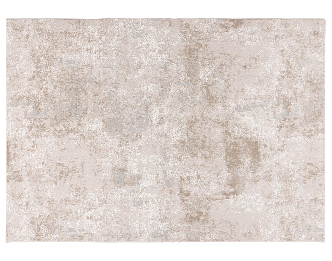 Tapis rectangulaire motif relief taupe Telio