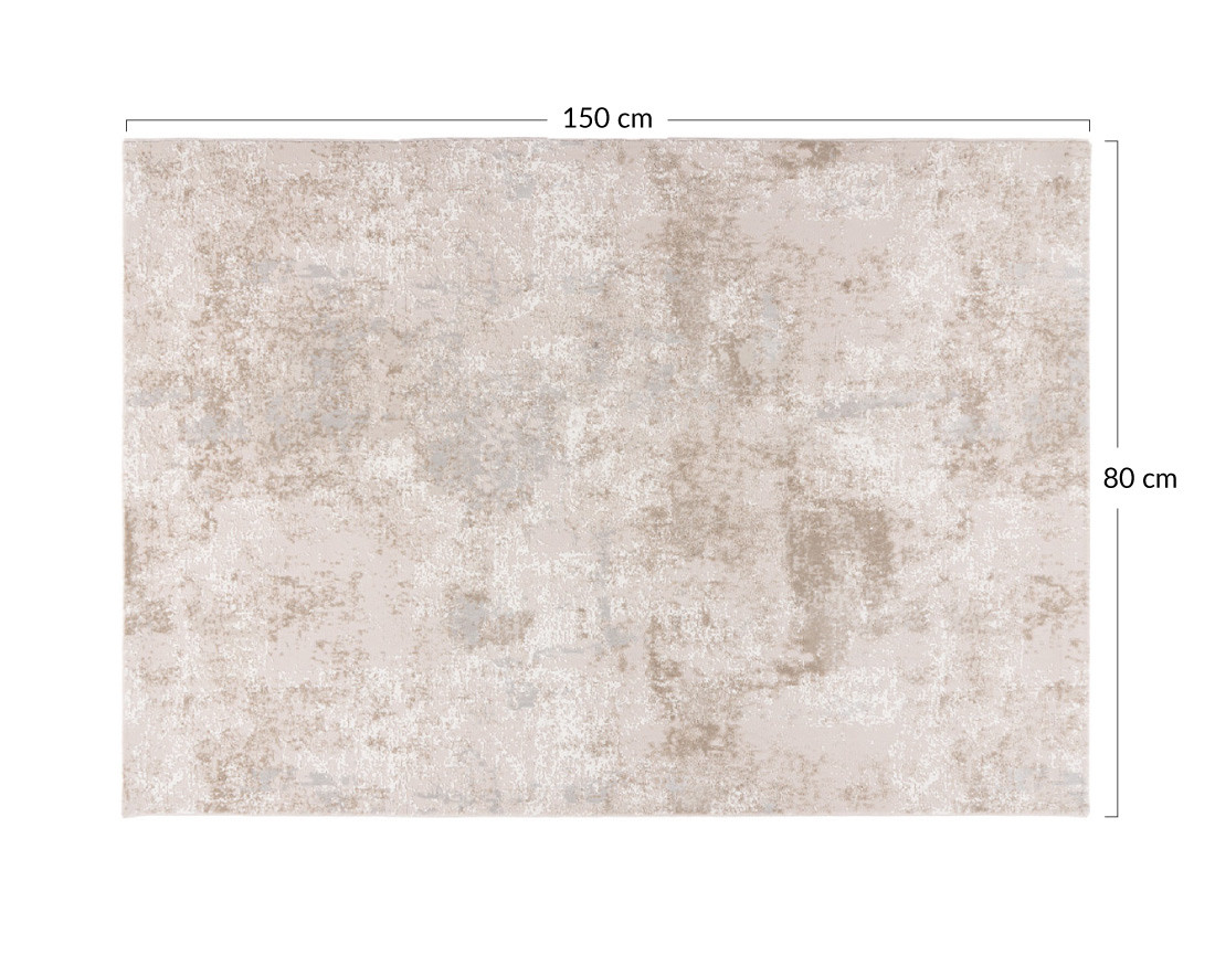 Tapis rectangulaire motif relief taupe Telio