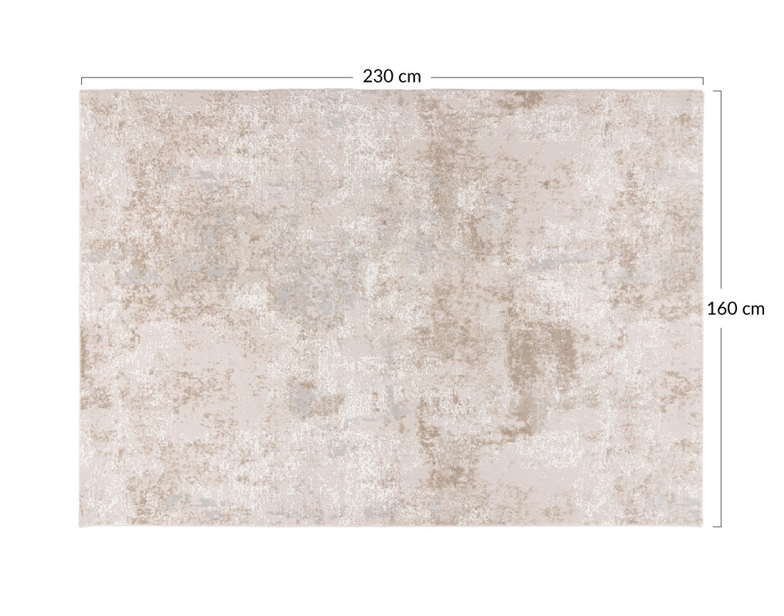 Tapis rectangulaire motif relief taupe Telio