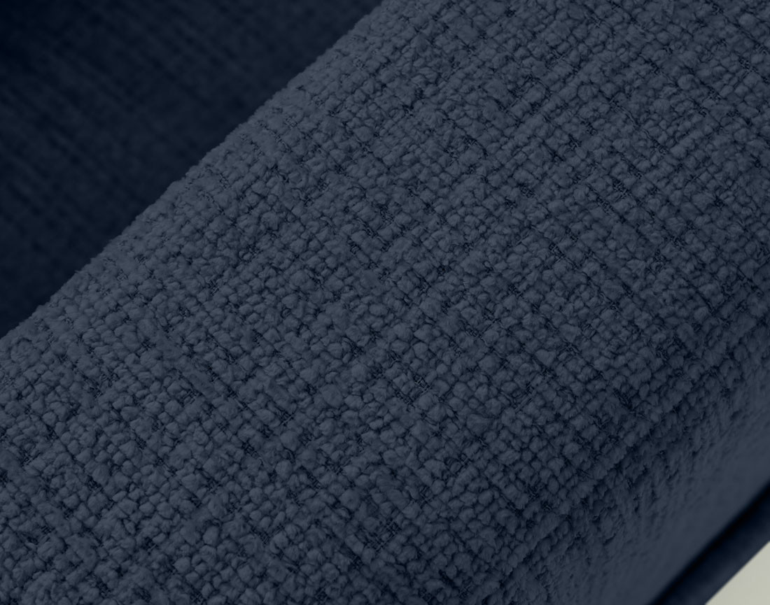 Canapé droit 3 places convertible avec poche en velours texturé Anna