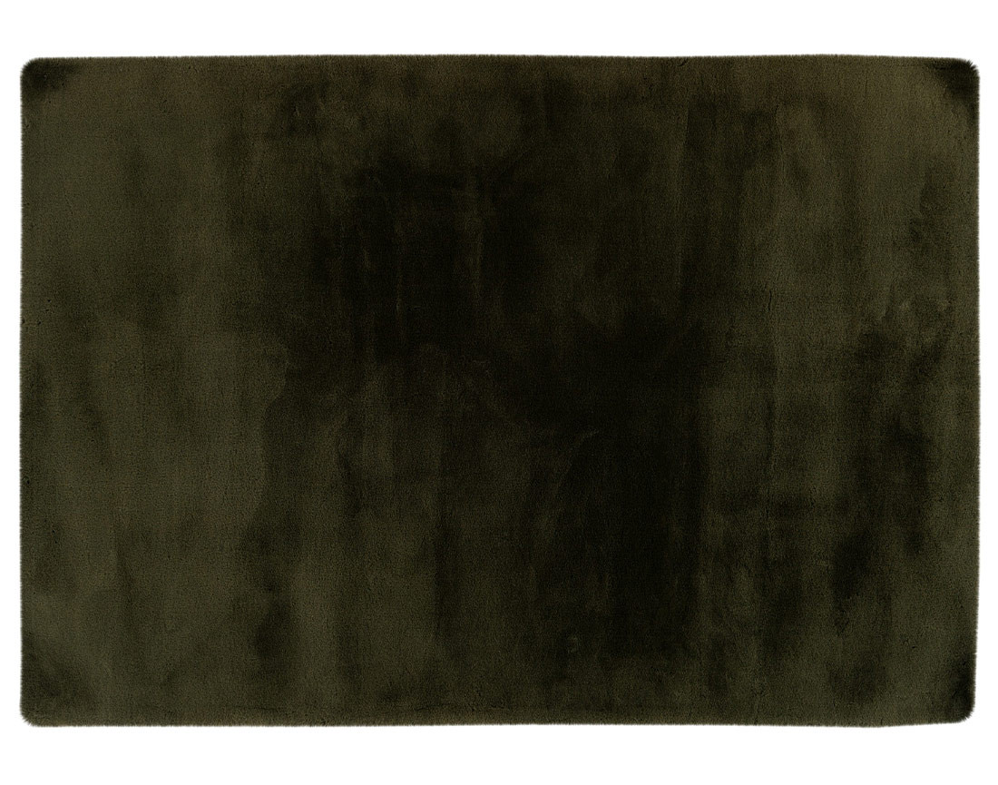 Tapis rectangulaire fausse fourrure vert Joy