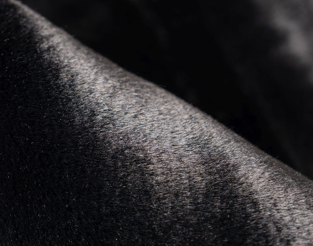 Tapis rectangulaire fausse fourrure noir Joy