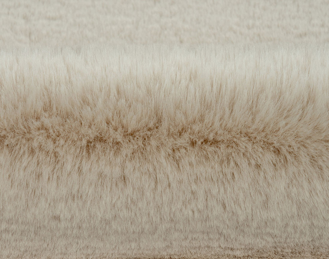 Tapis rectangulaire fausse fourrure crème Joy