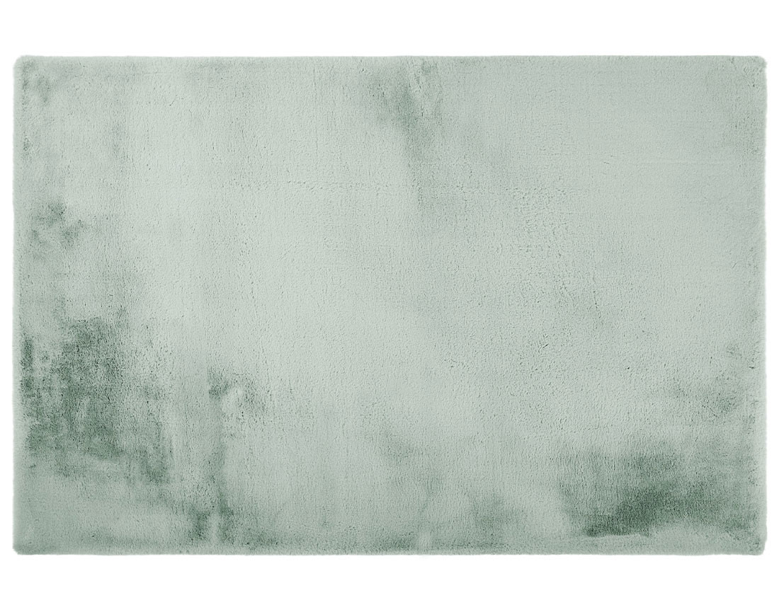Tapis rectangulaire fausse fourrure vert sauge Joy